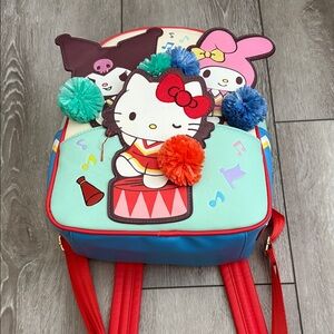 Hello Kitty  mini Backpack with Red and Blue Details Boxlunch exclusive